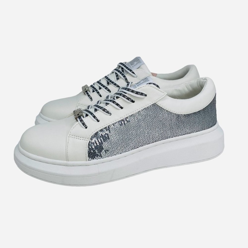 JUICY COUTURE White with Sequin Sneakers